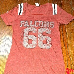 Medium NFL Team Apparel Short Sleeve Heather Red Atlanta Falcons Tee Tshirt Top